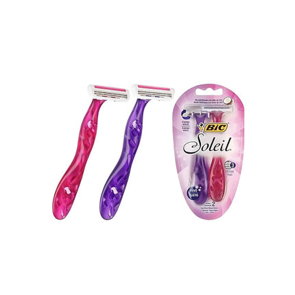 Aparelho de Barbear Bic Soleil Rosa/Roxo Com 02 Unidades - 919463