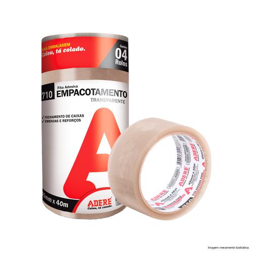 Fita Adere Empacotamento Transp Tamanho 45MMX40M Com 04 Unidades - 11053230162