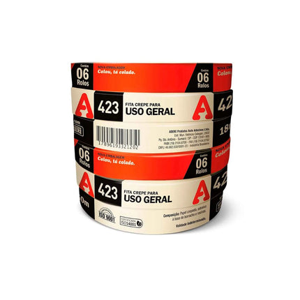 Fita Crepe Adere 18X50 Tapefix Com 06 Unidades - 423