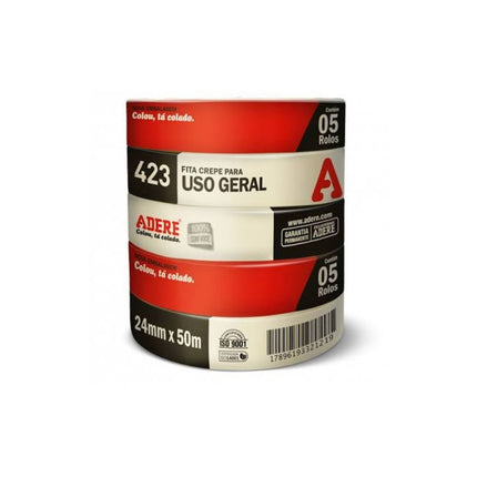 Fita Crepe Adere 24X50 Pacote Com 05 Unidades - 423