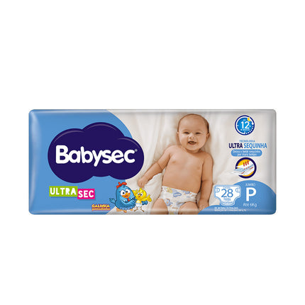 Fralda Descartáveis Babysec Galinha Pintadinha Jumbo Tamanho P Pacote Com 28 Unidades - 9585/9579