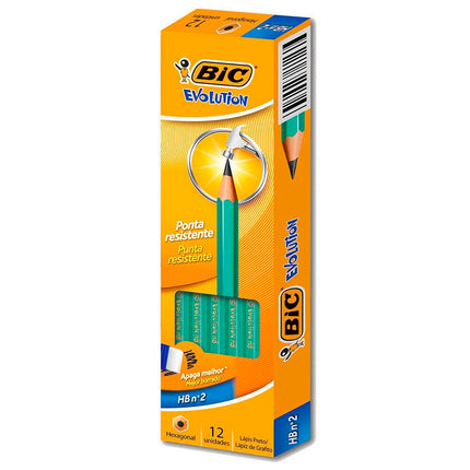 Lápis Grafite Bic Evolution Hex N-02 Hb2 Caixa Com 144 Unidades - 835232