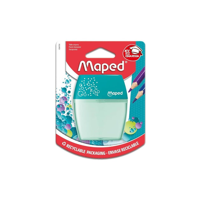 Apontador Escolar Maped Shaker 2 Furos Cores - 634755