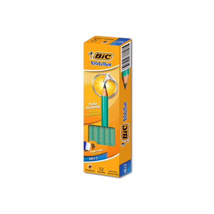 Lapis Grafite Bic Evolution Hex N-02 Rf 835232 Com 12 Unidades - HB2