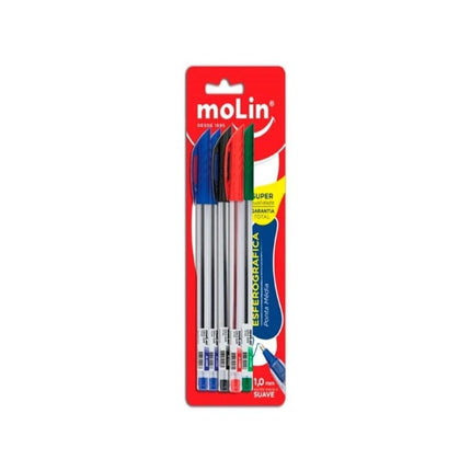 Caneta Esferografica Molin A-One + Boss Sortida Com 05 Unidades - 1014