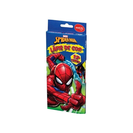 Lapis De Cor Molin Spider-Man 12 Cores Com 01 Unidade - 13180