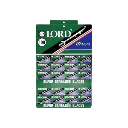 Lamina De Barbear Lord Classic Cor Verde Com 100 Unidades - L.099