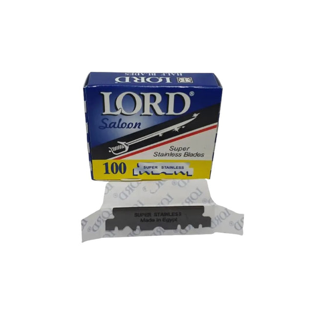 Lamina De Barbear Lord Meia Azul Com 100 Unidades - L.100B