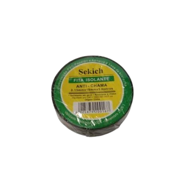 Fita Isolante Sekich 0.13MMX19X5M Com 01 Unidade