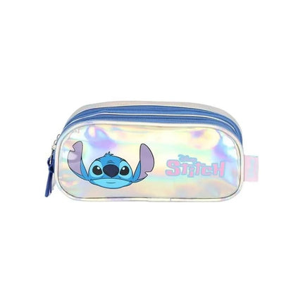 Estojo Escolar Stitch Prata Duplo - EI41685SC-PR