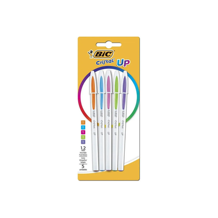 Caneta Bic Cristal Up Fashion Blister Cartela Com 05 Unidades - 930006