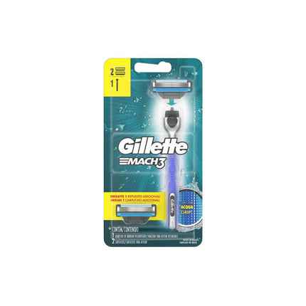 Aparelho De Barbear Gillette Mach3 Aquagrip Com 01 Unidade