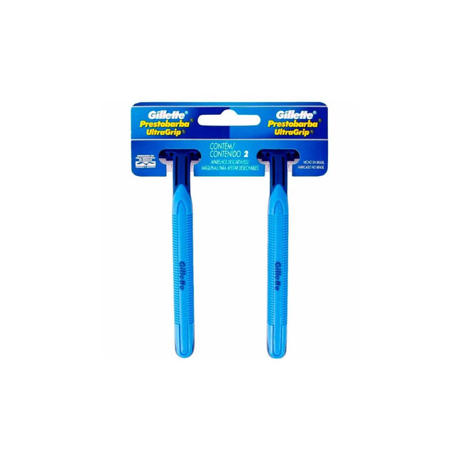 Apar.Barba Prestobarba Gillette Ultragrip Movel Com 02 Unidades