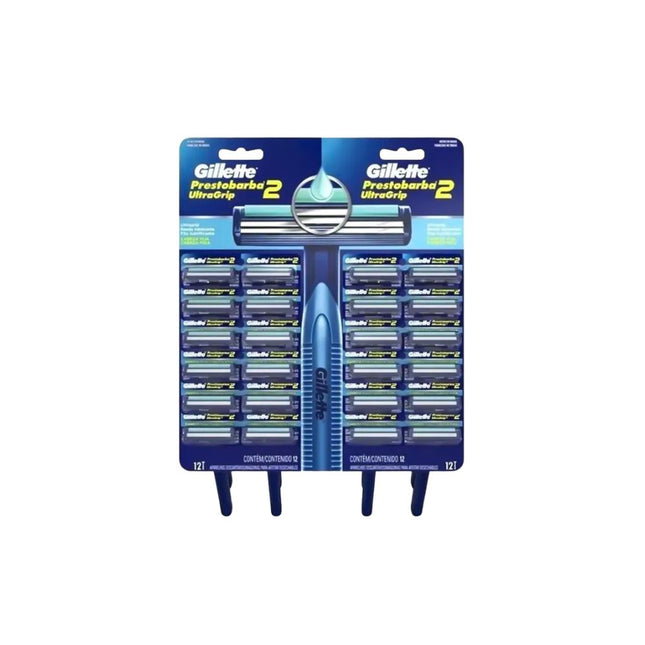 Aparelho De Barbear Prestobarba Gillette Ultragrip Az Com 24 Unidades - 72984