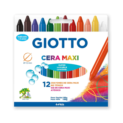 Giz De Cera Giottto Maxi 12 Cores - 202202ES