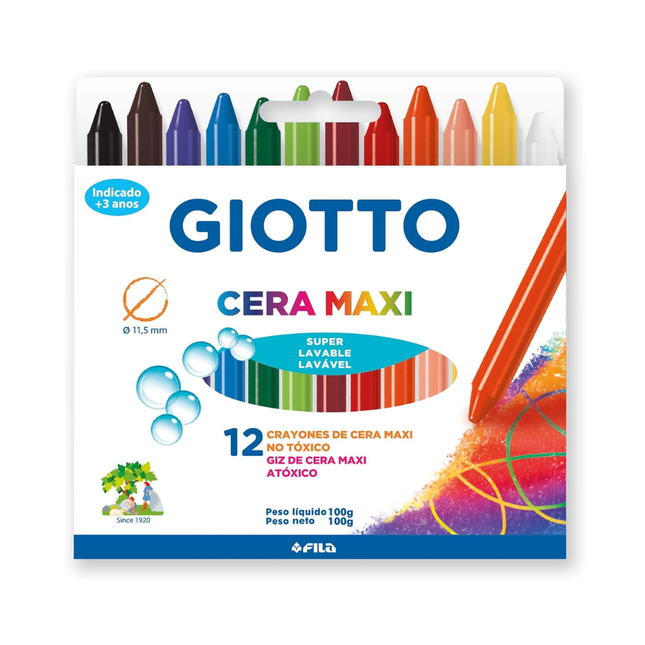 Giz De Cera Giottto Maxi 12 Cores - 202202ES
