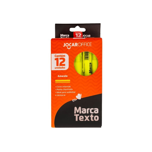 Marcador De Texto Leo & Leo Cor Amarelo Caixa Com 12 Unidades - 96010