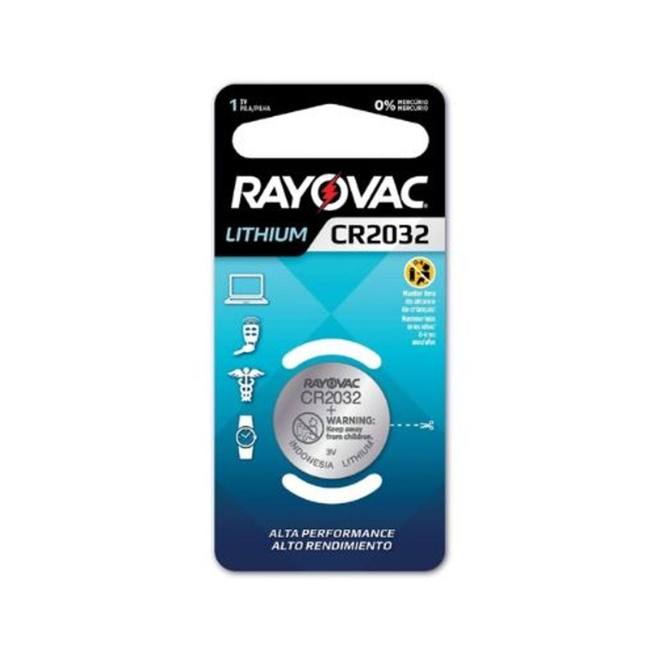 Pilha Rayovac Eletronica CR2032-01 Com 01 Unidade