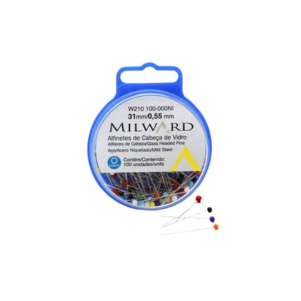 Alfinete Corrente Cabeca Vidro Com 01 Unidade - W210100-000NI