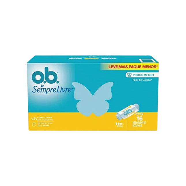 Absorvente J&J Ob Confort Medio Com 16 Unidades - 539555