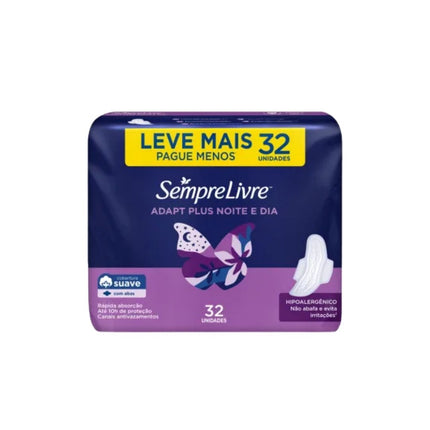 Absorvente Johnson &amp; Johnson Noite E Dia Suave Com Aba Leve Mais Pague Menos 32 Unidades - 576557