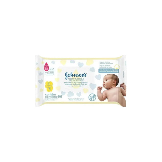 Lenço Umedecido Johnson &amp; Johnson Recém-Nascido Com 48 Unidades - 544871/576491