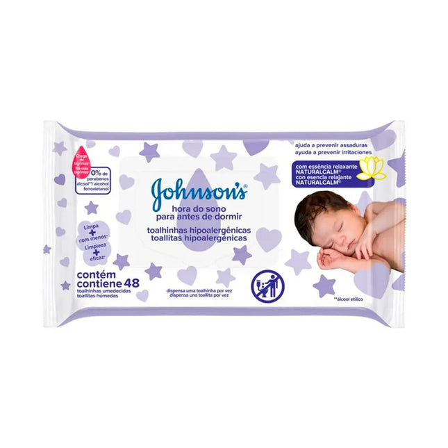 Lenco Umedecido Johnson & Johnson Baby Hora Do Sono Com 96 Unidades - 535786