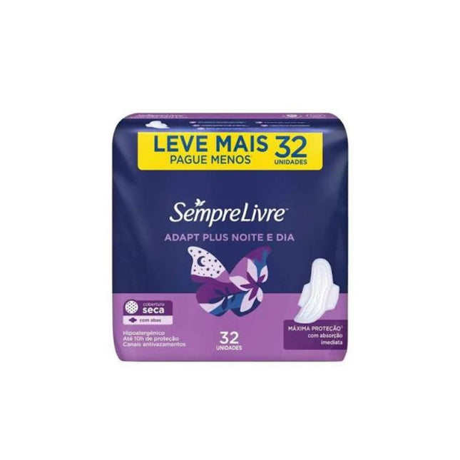Absorvente J&J Noite E Dia Sempre Seca Com Aba Leve 32 Pague Menos - 576558
