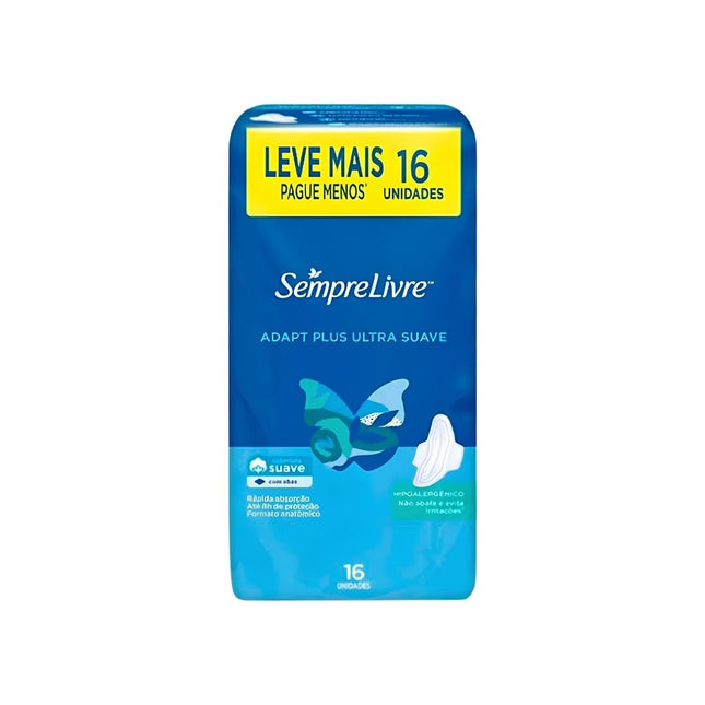 Absorvente J&J Sl Adapt Plus Suave Com Aba Com 16 Unidades - 556267