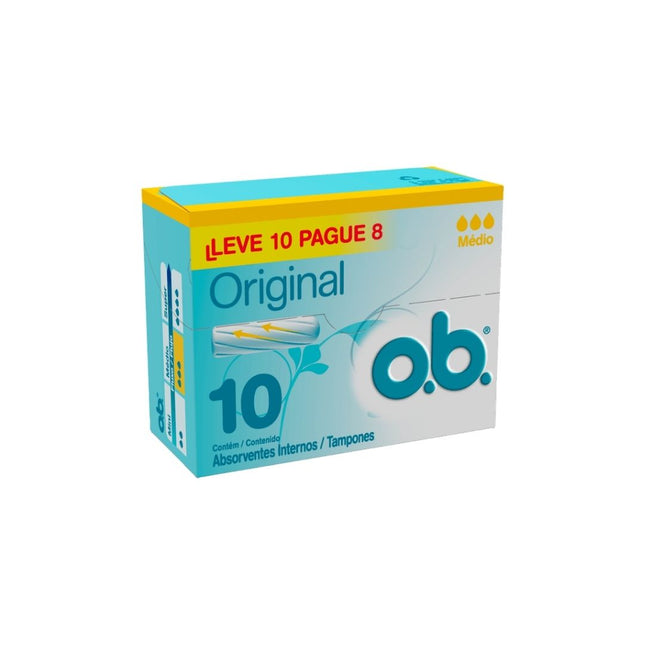 Absorvente J&J Ob Medio Leve 10 Pague 08 / 556354 - 539558