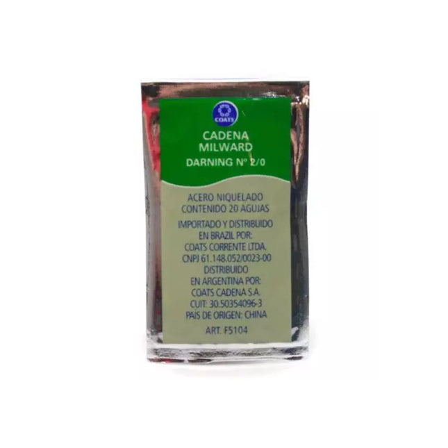 Agulha Corrente Darning N-02 Envelope Com 20 Unidades - F510002-000NI