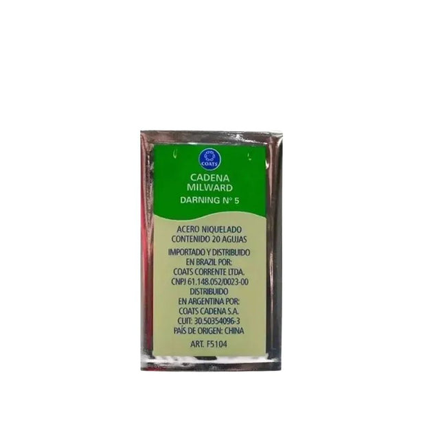 Agulha Corrente Darning N-05 Envelope Com 20 Unidades - F510