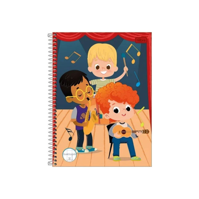 Caderno Tilibra Esp. Com D Cartela S/S 96FLS Sapeca Masc Com 01 Unidade - 144975
