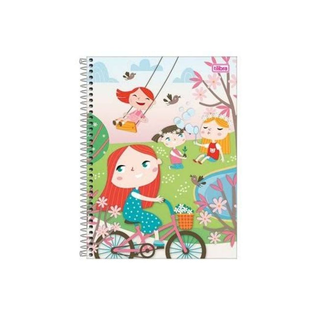 Caderno Tilibra Esp. Com D Cartela S/S 96FLS Sapeca Fem Com 01 Unidade - 229172