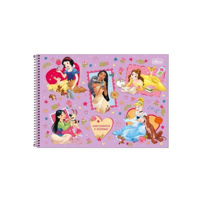Caderno Tilibra Cartografia Com D 80FLS Princesas Com 01 Unidade - 309061