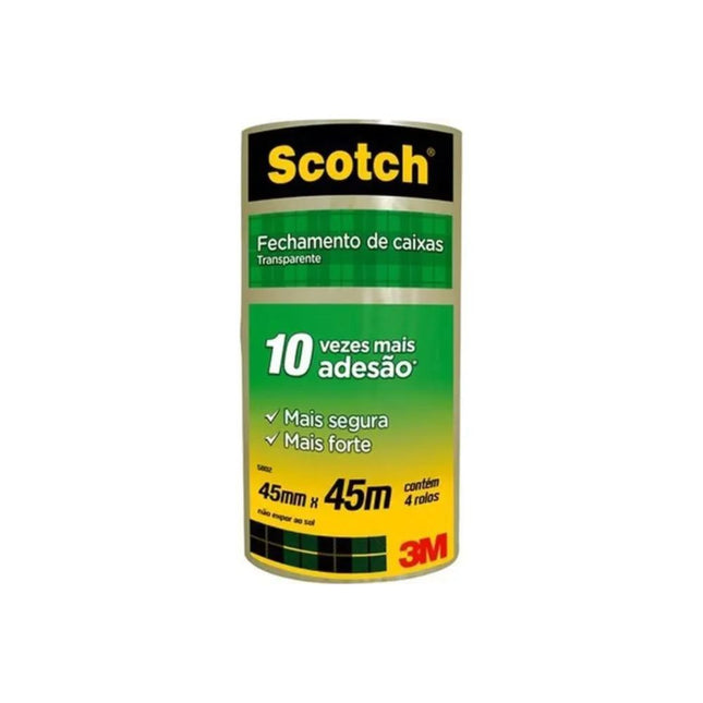 Fita PVC 3M 45x45 Transparente Com 04 Unidades - 5802