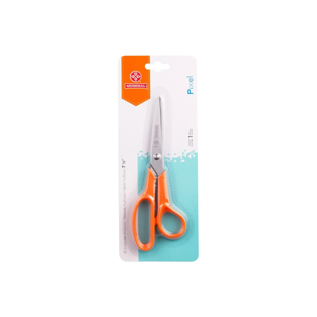 Tesoura Mundial Multiuso Laranja Pixel 19cm - 3562-7.1/2