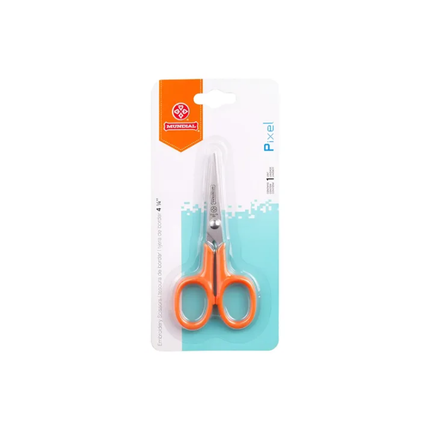 Tesoura De Bordar Mundial Laranja Pixel 10,8cm - 3568-4.1/4