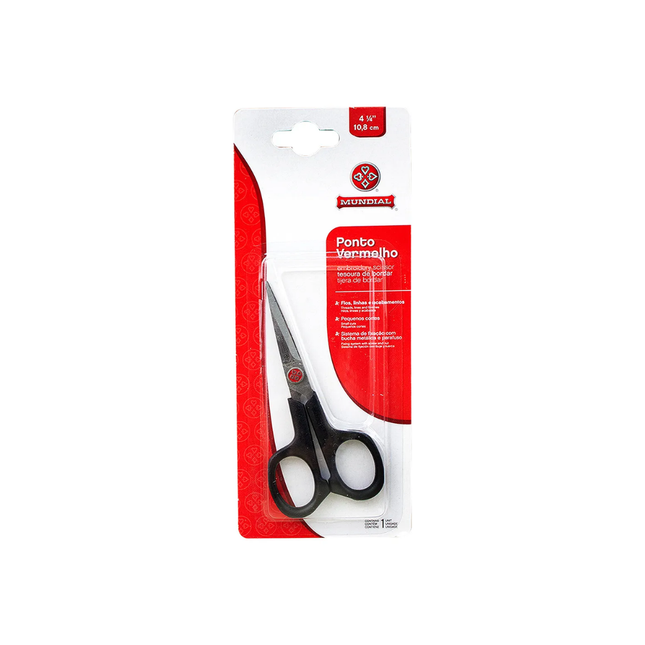 Tesoura Mundial Para Bordar Ponto Verm. Com 01 Unidade - 668/4.1/4