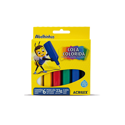 Plastic Paint Acrilex Estojo Com 06 Unidades 20ml Com 01 Unidade - 03206