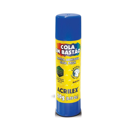 Cola Bastao Escolar 20g Acrilex Com 01 Unidade - 02720