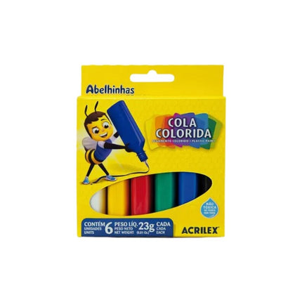 Cola Colorida Acrilex Caixa Com 6 Unidades Com 01 Unidade - 02606