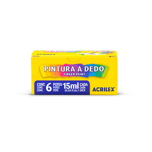 Tinta Guache Pintura A Dedo Acrilex 15ml 6 Cores Com 01 Unidade - 11315