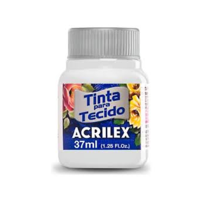 Tinta Acrilex Tecido Cor 519 Branco Com 01 Unidade - 4140
