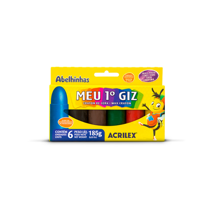 Meu 1º Giz Cera Acrilex 215g Bem. Com 01 Unidade Estojo - 09506