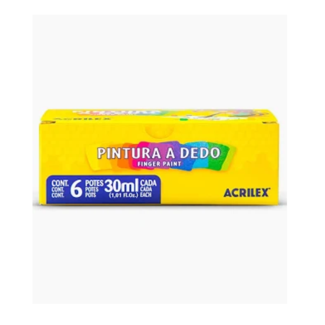 Tinta Guache Pintura A Dedo Acrilex 30ml Com 6 Unidades Cor Com 01 Unidade - 11306