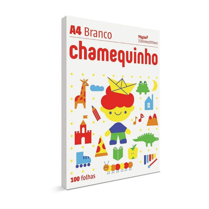 Papel sulfite branco CHAMEQUINHO, A4 75g 100 folhas