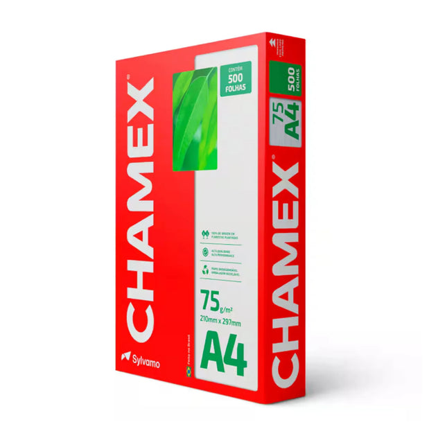 Papel sulfite branco CHAMEX, A4 75g 500 folhas