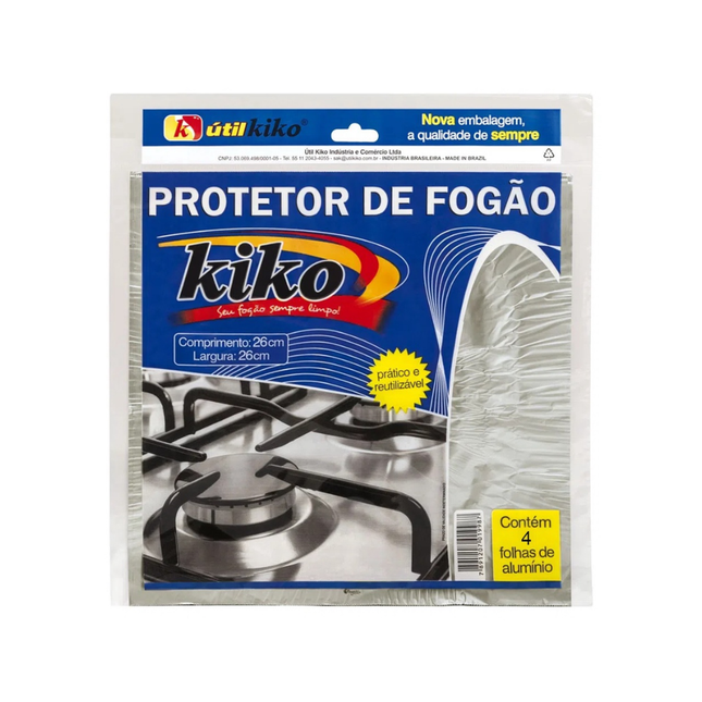 Protetor De Fogao Kiko Tamanho 26X26X Com 04 Unidades - 3997