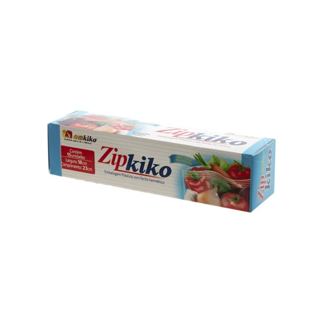 Saco Zip Kiko Tamanho 18CMX23cm Com 15 Unidades - 3030
